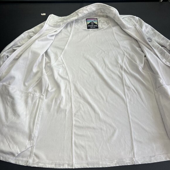 Straight Down Light Grey and White Camouflage Womens Zip Up Jacket Size S - Picture 7 of 15